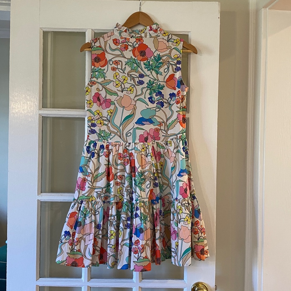 Oliphant Yoke Tiered Dress, Zinnia Multicolored, Size XS - Picture 3 of 7